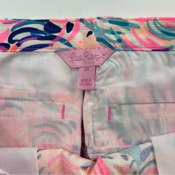 NWOT Lilly Pulitzer Head in The Sand Scalloped Hem Shorts 100% Cotton Coquette - Picture 6 of 11